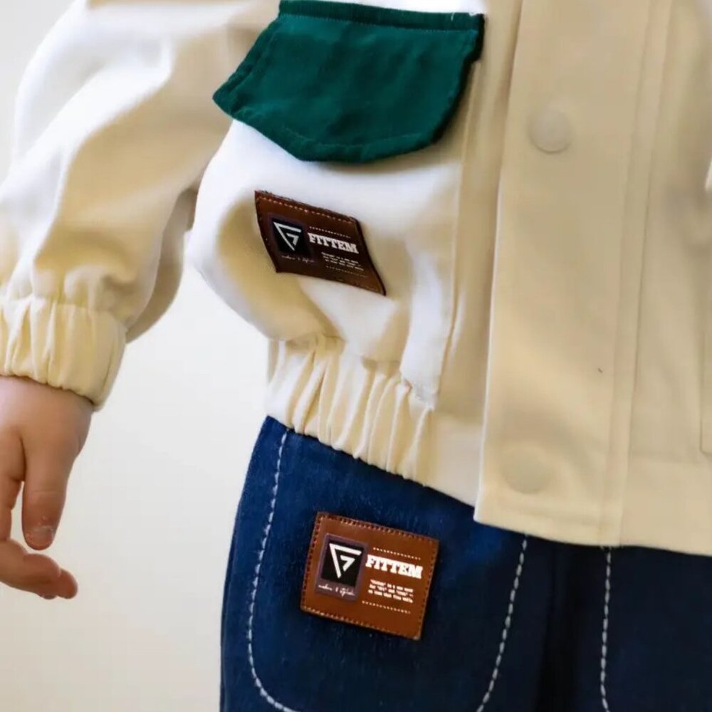 4-5T Boys clothing-Cream Cruiser Jacket - Picture 2 of 4